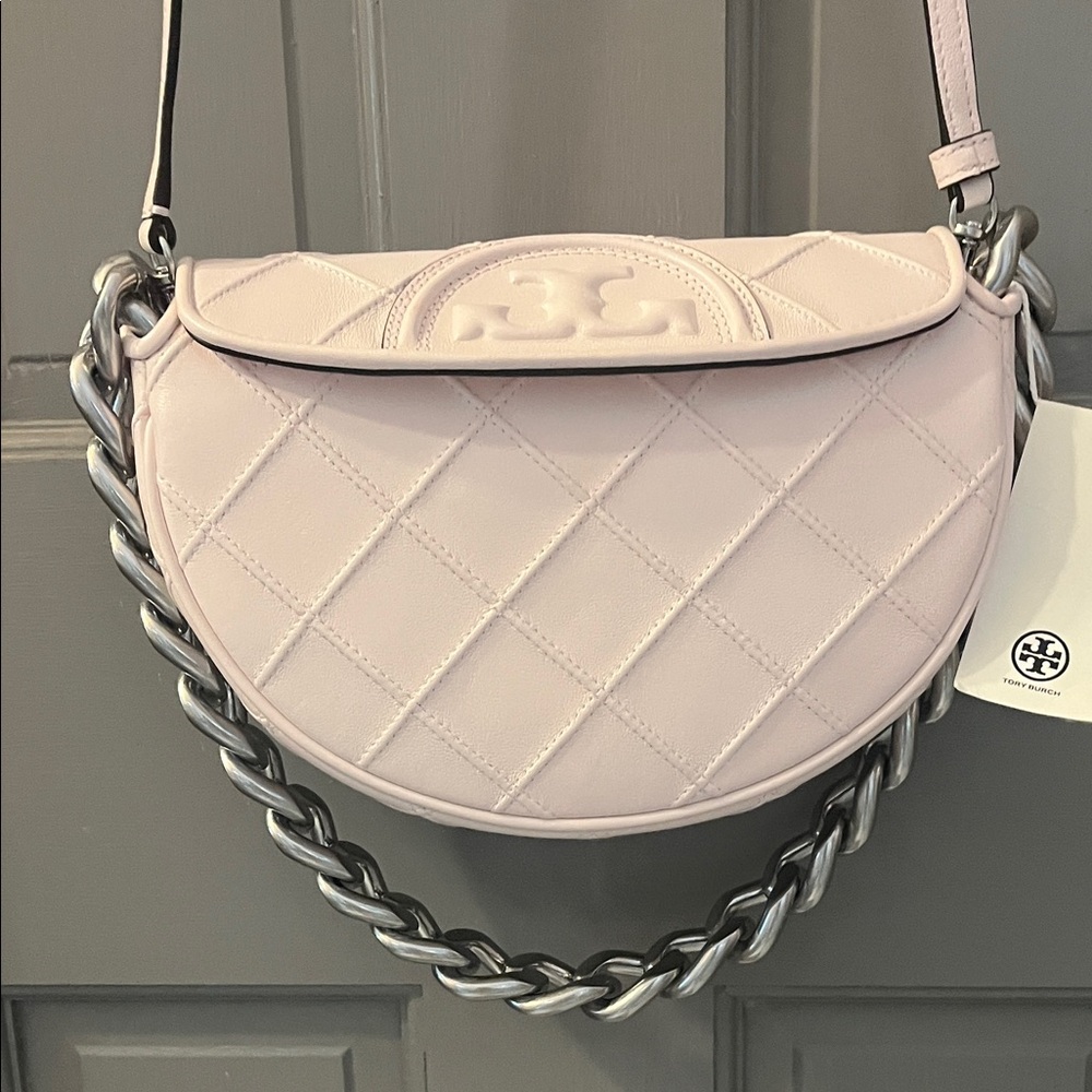 Tory Birch Fleming, soft mini crescent bag